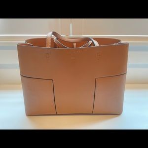 Tory Burch T Block Triple Compartment Tote